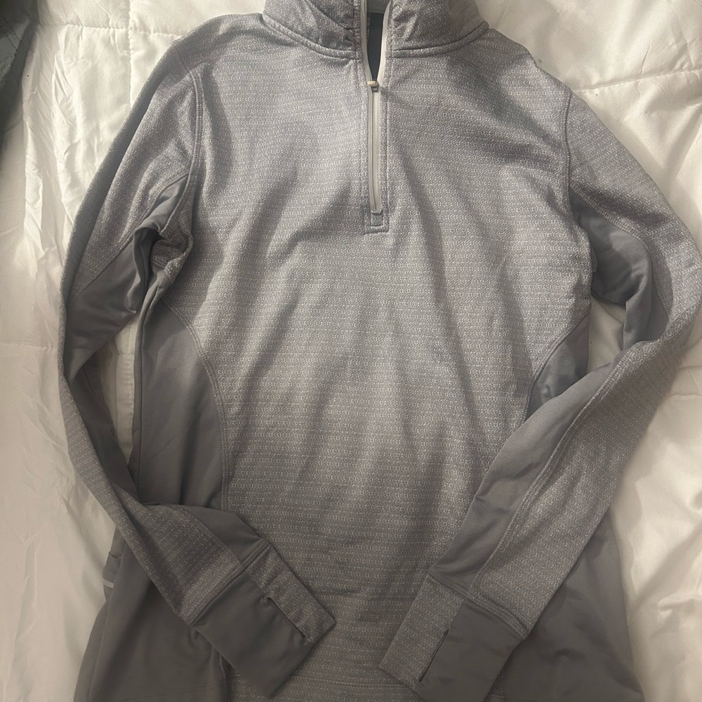 Mondetta Light Gray Heathered Half-Zip Pullover